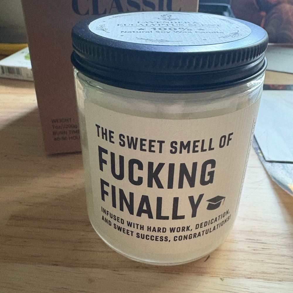 Motivational Scented Candle with Black Lid